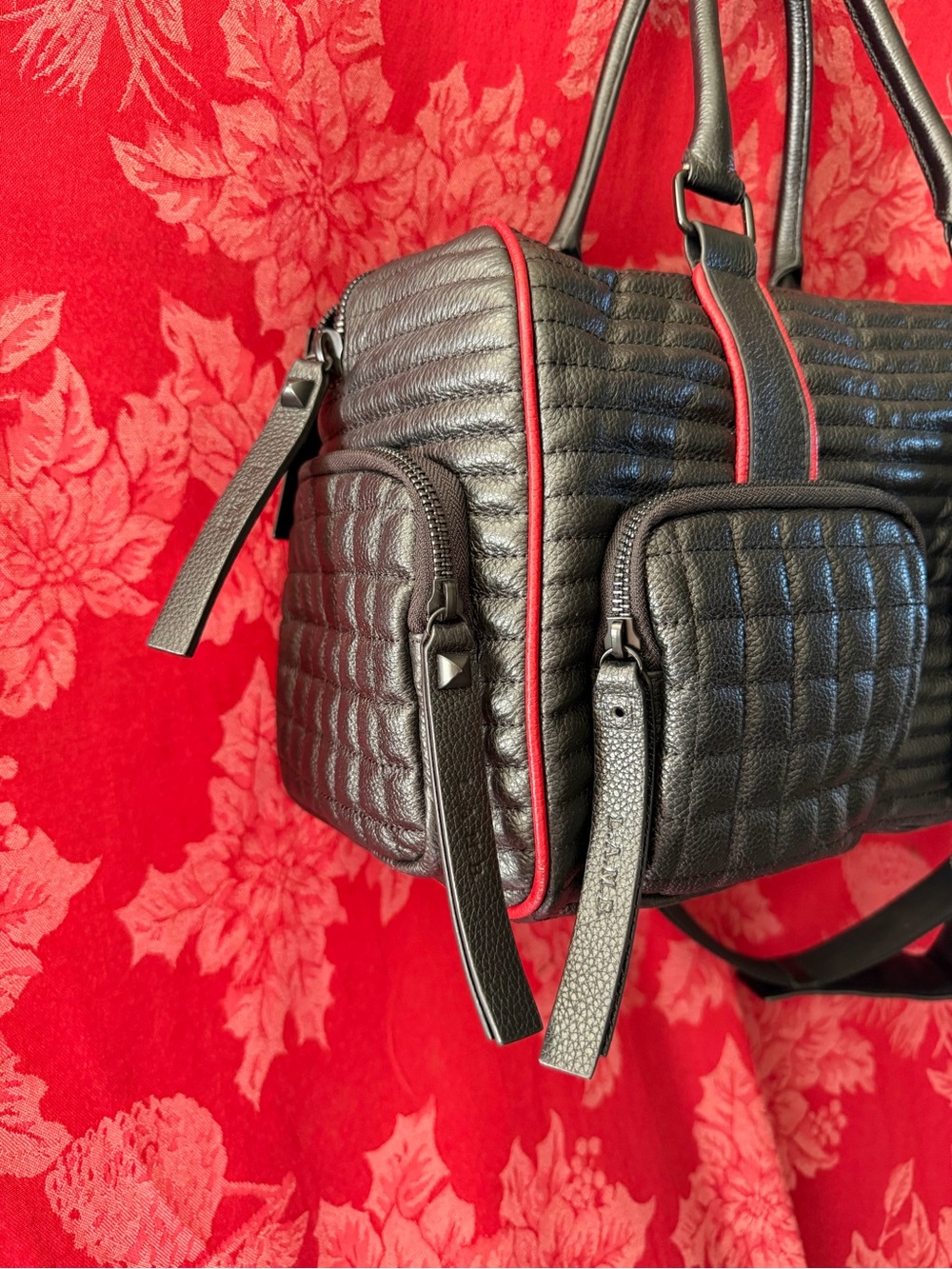 L.A.M.B. Quilted leather small duffle barrel bag - Picture 2 of 10